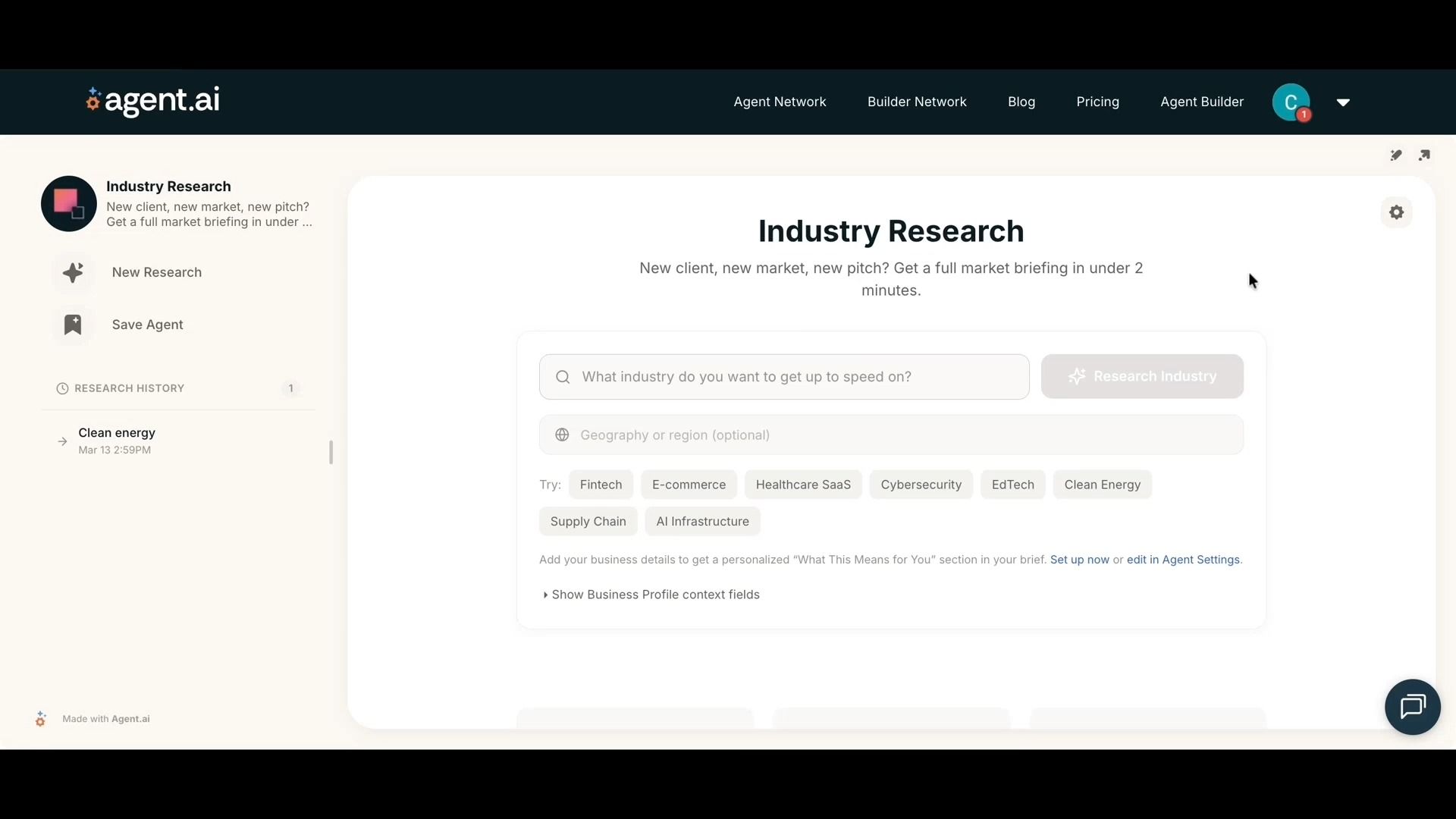 Industry Research Demo 